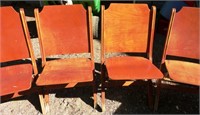 Vintage folding wooden chairs.