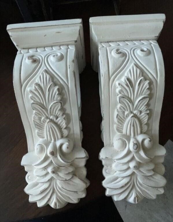(2) Architectural Curtain Rod Holders/Bookends