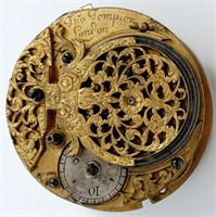 Thomas Tompion, London, verge fusee, mvt only