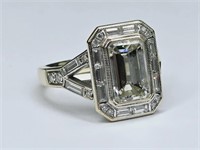 6.85 Grams 18Kt Gold & 3.94 Ct. Diamond Ring