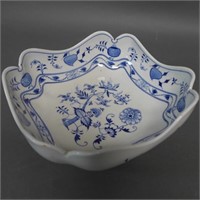 Meissen Blue Onion Porcelain Square Serving Bowl