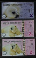 Arctic Territories $2 & $2.5 Currency