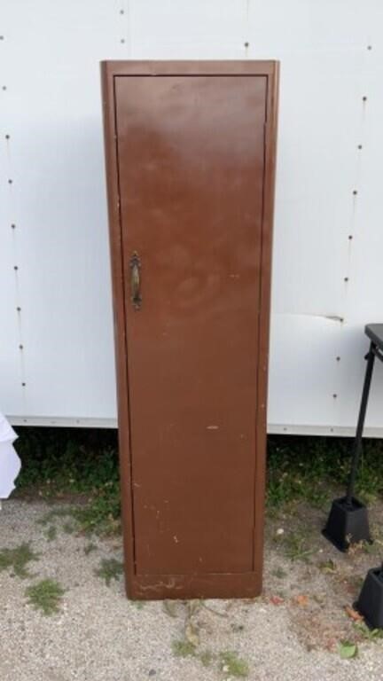 Metal Cabinet With Shelves & Door 64x18x12