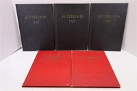 LOT OF 5 1951-52 JEFFERSONIAN YEARBOOKS ADAMS