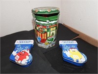 M&M Christmas Tins w/ Toys