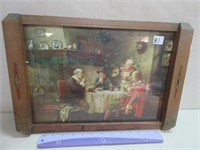 NEAT VINTAGE PICTURE TRAY