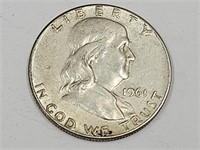 1961 S Franklin Silver Half Dollar