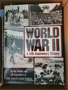 (5) HARDBACK BOOKS: WORLD WAR II, SCOTTISH GOLF,