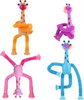 Pop Tubes Sensory Toys  ADHD Fidget  4pcs Giraffe