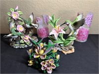 Regency Porcelain Hummingbird Figurines ++