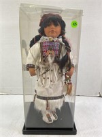 CATHAY COLLECTION NATIVE AMERICAN PORCELAIN DOLL -