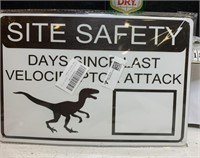 Tin sign  8x12  Site Safety
