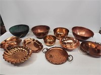 Copperware Bowls and Trays