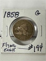 1858 Flying Eagle Cent - G