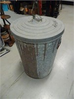 2ft Tall Metal Trash Can with Lid