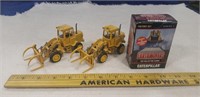 (2) Metal Toy Log Loaders & (1) Box Of Collector