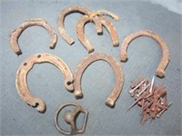 Vintage Horseshoes & Nails - Harness Buckle -