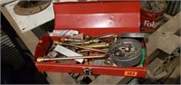 Toolbox, torch heads, welding tips, rose bud