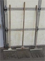 (3) Metal Stall Rakes