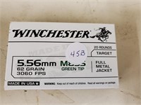 Winchester 5.56mm cartridges, 20 rounds