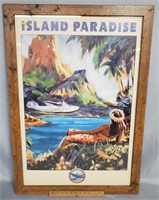 South Pacific Airway Island Paradise Travel Poster