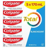 5-Pk Colgate Total Whitening Toothpaste, 170ml