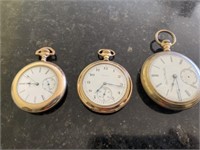 3 ELGIN POCKET WATCHES THAT NEEDS SOME REPAIRS