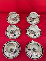 6 Teacups & Saucers