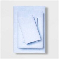 $79 - King Easy Care Solid Sheet Set Light Blue
