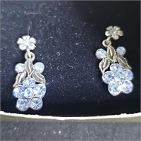 Vintage Avon Silver Toned light blue earrings in