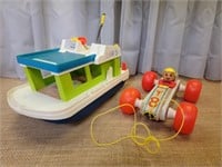 Fisher Price Little Happy People House Boat #985,
