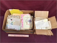 Box With Old Greeting Cards And Box With Old