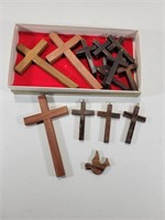 Lot of Wooden Crosses