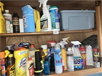 SHELVES OF HOUSEHOLD CLEANERS