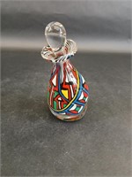 Handblown Multicolor Red Perfume Glass Bottle
