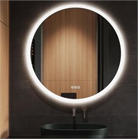32’’ Round Led Bathroom Mirror with Lights
