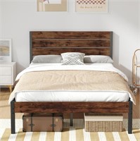 Full Bed Frame with Headboard and Footboard