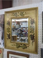 HANDPAINTED BEVELED WALL MIRROR