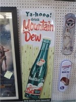 METAL EMBOSSED MOUNTAIN DEW ADV. SIGN