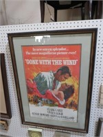 FRAMED GONE W/ THE WIND POSTER