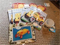 Hallmark Kiddie Car gift bags and coffee mug
