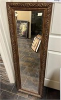 Modern Faux Wood Framed Wall Dressing Mirror