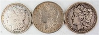 Coin 3 Morgan Silver Dollars 1884-S, 96-S & 04-S