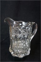 Depression Glass Pitcher with Cherry Pattern
