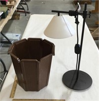 Small trash bin & Lamp-20.5 in