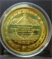 Prophecy of the Mayan calendar challenge coin