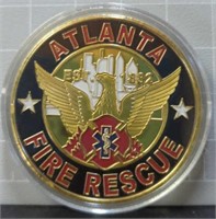 Atlanta fire rescue St. Florian challenge coin