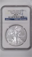 2011-W ASE Silver Eagle NGC MS70