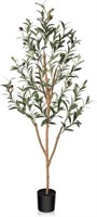 Kazeila Artificial Olive Tree 4FT Tall Faux Silk