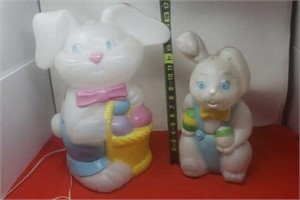 2 Easter Bunny Blow Molds